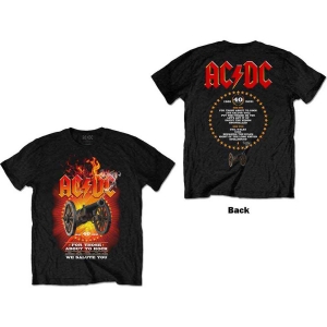 Ac/Dc - Ftatr 40Th Flaming Uni Bl    i gruppen MERCHANDISE / T-shirt / Hårdrock hos Bengans Skivbutik AB (5525424r)