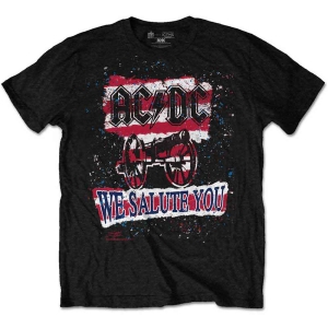 Ac/Dc - We Salute You Stripe Uni Bl    i gruppen MERCHANDISE / T-shirt / Hårdrock hos Bengans Skivbutik AB (5525433r)