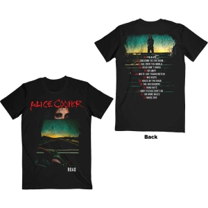 Alice Cooper - Road Cover Tracklist Uni Bl    i gruppen MERCHANDISE / T-shirt / Hårdrock hos Bengans Skivbutik AB (5525609r)