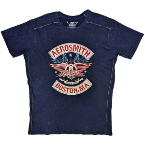 Aerosmith - Boston Pride Snow Wash Uni Navy    i gruppen MERCHANDISE / T-shirt / Hårdrock hos Bengans Skivbutik AB (5525783r)