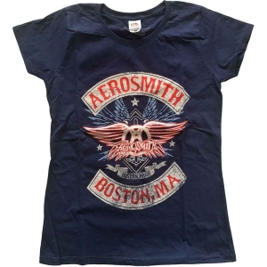 Aerosmith - Boston Pride Lady Navy  1 i gruppen MERCH / T-Shirt / Rockoff_Nya April24 hos Bengans Skivbutik AB (5525787r)