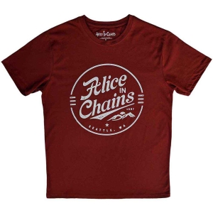 Alice In Chains - Circle Emblem Uni Red    i gruppen MERCH / T-Shirt / Rockoff_Nya April24 hos Bengans Skivbutik AB (5525807r)