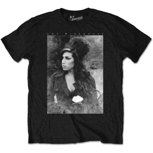 Amy Winehouse - Flower Portrait Uni Bl   (XL) i gruppen MERCHANDISE / T-shirt / RnB-Soul hos Bengans Skivbutik AB (5526052)