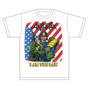 Anthrax - Vtge I Am The Law Uni Wht    i gruppen MERCHANDISE / T-shirt / Hårdrock hos Bengans Skivbutik AB (5526092)