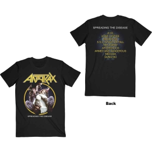 Anthrax - Spreading The Disease Tracklist Uni Bl   i gruppen MERCH / T-Shirt / Rockoff_Nya April24 hos Bengans Skivbutik AB (5526177r)