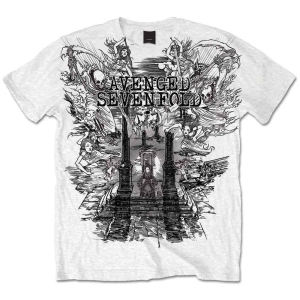 Avenged Sevenfold - Land Of Cain Uni Wht   (XL) i gruppen MERCHANDISE / T-shirt / Hårdrock hos Bengans Skivbutik AB (5526376)