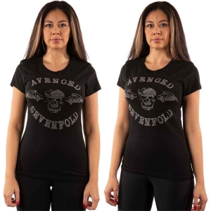 Avenged Sevenfold - Deathbat Diamante Lady Bl     (S) i gruppen MERCHANDISE / T-shirt / Hårdrock hos Bengans Skivbutik AB (5526416)