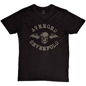 Avenged Sevenfold - Classic Deathbat Hi-Build Uni Bl     (L) i gruppen MERCHANDISE / T-shirt / Hårdrock hos Bengans Skivbutik AB (5526458)