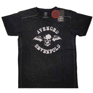 Avenged Sevenfold - Logo Snow Wash Uni Bl    i gruppen MERCHANDISE / T-shirt / Hårdrock hos Bengans Skivbutik AB (5526471r)