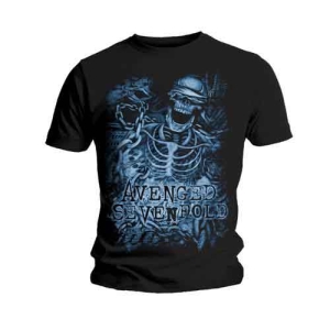 Avenged Sevenfold - Chained Skeleton Uni Bl    i gruppen MERCH / T-Shirt / Rockoff_Nya April24 hos Bengans Skivbutik AB (5526482r)