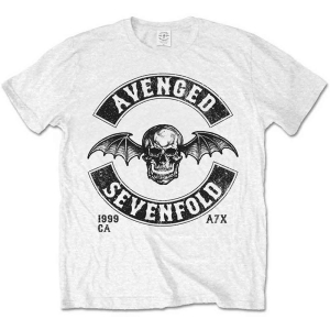 Avenged Sevenfold - Moto Seal Uni Wht    i gruppen MERCH / T-Shirt / Rockoff_Nya April24 hos Bengans Skivbutik AB (5526499r)