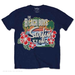 The Beach Boys - Surfin Usa Tropical Uni Navy    i gruppen MERCH / T-Shirt / Rockoff_Nya April24 hos Bengans Skivbutik AB (5526611r)