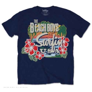 The Beach Boys - Surfin Usa Tropical Uni Navy    i gruppen MERCHANDISE / T-shirt / Pop-Rock hos Bengans Skivbutik AB (5526611r)