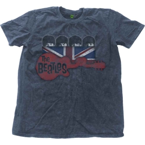 The Beatles - Guitar & Flag Snow Wash Uni Denim  2 i gruppen MERCHANDISE / T-shirt / Pop-Rock hos Bengans Skivbutik AB (5527110)