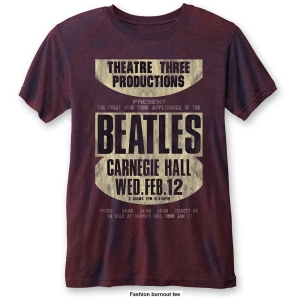 The Beatles - Carnegie Hall Bo Uni Navy/Red    i gruppen MERCH / T-Shirt / Rockoff_Nya April24 hos Bengans Skivbutik AB (5527420r)