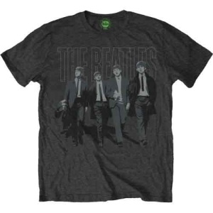 The Beatles - Walking In London On Logo Uni Drk Grey   i gruppen MERCHANDISE / T-shirt / Pop-Rock hos Bengans Skivbutik AB (5527431r)