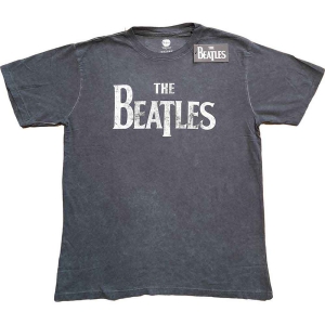 The Beatles - Drop T Logo Snow Wash Uni Char    i gruppen MERCH / T-Shirt / Rockoff_Nya April24 hos Bengans Skivbutik AB (5527447r)