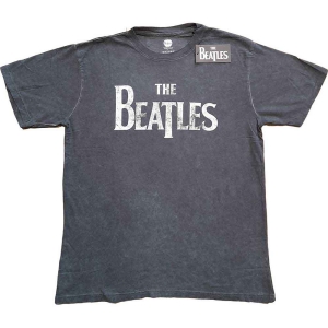 The Beatles - Drop T Logo Snow Wash Uni Char    i gruppen MERCHANDISE / T-shirt / Pop-Rock hos Bengans Skivbutik AB (5527447r)