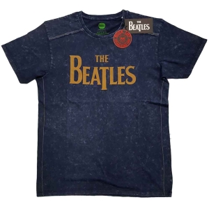 The Beatles - Drop T Logo Snow Wash Uni Navy    i gruppen MERCHANDISE / T-shirt / Pop-Rock hos Bengans Skivbutik AB (5527448r)