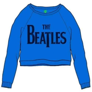 The Beatles - Drop T Logo Cropped Lady Blue Sw   i gruppen MERCH / T-Shirt / Rockoff_Nya April24 hos Bengans Skivbutik AB (5527451r)