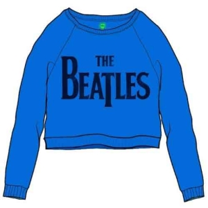 The Beatles - Drop T Logo Cropped Lady Blue Sw   i gruppen MERCHANDISE / T-shirt / Pop-Rock hos Bengans Skivbutik AB (5527451r)