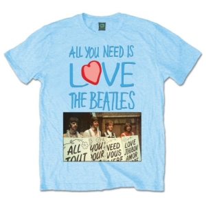 The Beatles - Aynil Playcards Uni Lht Blue    i gruppen MERCHANDISE / T-shirt / Pop-Rock hos Bengans Skivbutik AB (5527621)