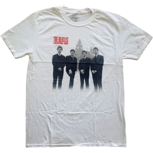 The Beatles - Beatles In Liverpool Uni Wht    i gruppen MERCH / T-Shirt / Rockoff_Nya April24 hos Bengans Skivbutik AB (5527783r)