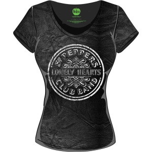 The Beatles - Sgt Pepper Drum Acid Wash Lady Bl    i gruppen MERCHANDISE / T-shirt / Pop-Rock hos Bengans Skivbutik AB (5527811r)