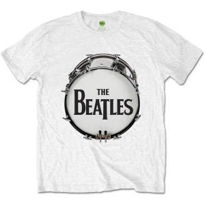 The Beatles - Original Drum Skin Uni Wht    i gruppen MERCH / T-Shirt / Rockoff_Nya April24 hos Bengans Skivbutik AB (5527815r)