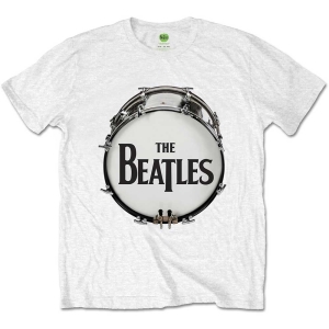 The Beatles - Original Drum Skin Uni Wht    i gruppen MERCHANDISE / T-shirt / Pop-Rock hos Bengans Skivbutik AB (5527815r)