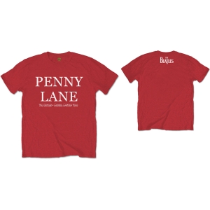 The Beatles - Penny Lane Uni Red    i gruppen MERCH / T-Shirt / Rockoff_Nya April24 hos Bengans Skivbutik AB (5528313r)
