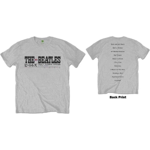 The Beatles - Budokan Set List Uni Grey    i gruppen MERCH / T-Shirt / Rockoff_Nya April24 hos Bengans Skivbutik AB (5528337r)