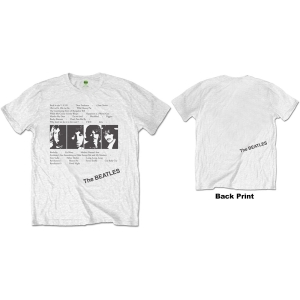 The Beatles - White Album Tracks Uni Wht    i gruppen MERCH / T-Shirt / Rockoff_Nya April24 hos Bengans Skivbutik AB (5528353r)