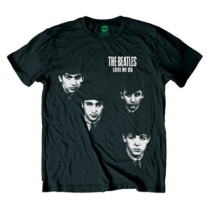 The Beatles - Love Me Do Faces Uni Bl    i gruppen MERCHANDISE / T-shirt / Pop-Rock hos Bengans Skivbutik AB (5528361r)
