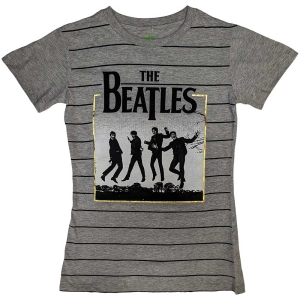 The Beatles - Leaping Gold Foil Striped Lady Grey i gruppen ÖVRIGT / BW-T-shirts hos Bengans Skivbutik AB (5528886)