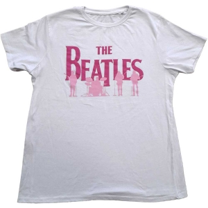 The Beatles - Band Silhouettes Uni Wht    i gruppen MERCHANDISE / T-shirt / Pop-Rock hos Bengans Skivbutik AB (5528960r)