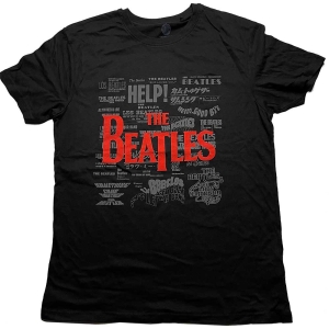 The Beatles - Titles & Logos Uni Bl    i gruppen MERCH / T-Shirt / Rockoff_Nya April24 hos Bengans Skivbutik AB (5528968r)