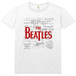 The Beatles - Titles & Logos Uni Wht    i gruppen MERCH / T-Shirt / Rockoff_Nya April24 hos Bengans Skivbutik AB (5528969r)