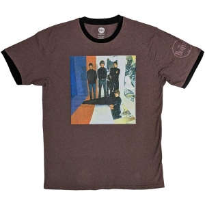 The Beatles - Stripes Ringer Uni Maroon    i gruppen MERCH / T-Shirt / Rockoff_Nya April24 hos Bengans Skivbutik AB (5528994r)