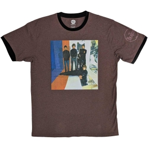 The Beatles - Stripes Ringer Uni Maroon    i gruppen MERCHANDISE / T-shirt / Pop-Rock hos Bengans Skivbutik AB (5528994r)