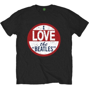 The Beatles - I Love The Beatles Single Print Uni Bl   i gruppen Minishops / Beatles hos Bengans Skivbutik AB (5529000r)