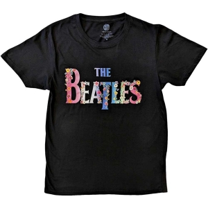 The Beatles - Floral Logo Uni Bl    i gruppen MERCH / T-Shirt / Rockoff_Nya April24 hos Bengans Skivbutik AB (5529006r)