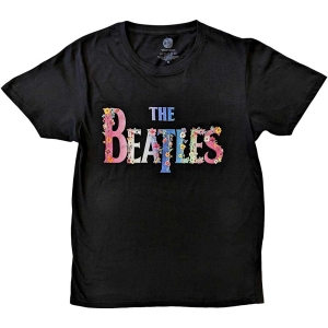 The Beatles - Floral Logo Uni Bl i gruppen MERCHANDISE / T-shirt / Pop-Rock hos Bengans Skivbutik AB (5529006r)