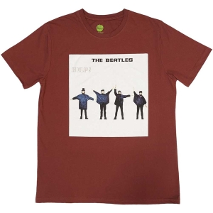 The Beatles - Help! Album Cover Uni Red    i gruppen MERCH / T-Shirt / Rockoff_Nya April24 hos Bengans Skivbutik AB (5529016r)