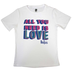 The Beatles - All You Need Is Love Lady Wht    i gruppen MERCH / T-Shirt / Rockoff_Nya April24 hos Bengans Skivbutik AB (5529023r)