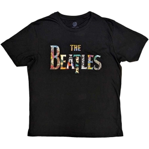 The Beatles - Logo Treatment Uni Bl    i gruppen MERCH / T-Shirt / Rockoff_Nya April24 hos Bengans Skivbutik AB (5529026r)