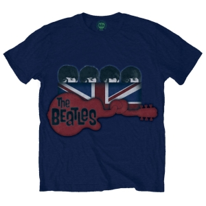 The Beatles - Guitar & Flag Uni Navy    i gruppen Minishops / Beatles hos Bengans Skivbutik AB (5529042r)