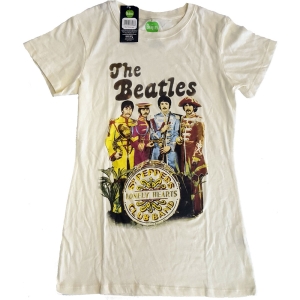 The Beatles - Sgt Pepper Band & Drum Lady Natrl    i gruppen MERCH / T-Shirt / Rockoff_Nya April24 hos Bengans Skivbutik AB (5529048r)