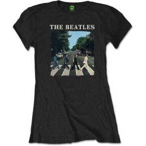 The Beatles - Packaged Abbey Road & Logo Lady Bl    i gruppen MERCH / T-Shirt / Rockoff_Nya April24 hos Bengans Skivbutik AB (5529056r)