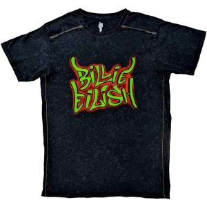 Billie Eilish - Graffiti Snow Wash Uni Bl   (2XL) i gruppen MERCHANDISE / T-shirt / Pop-Rock hos Bengans Skivbutik AB (5529324)